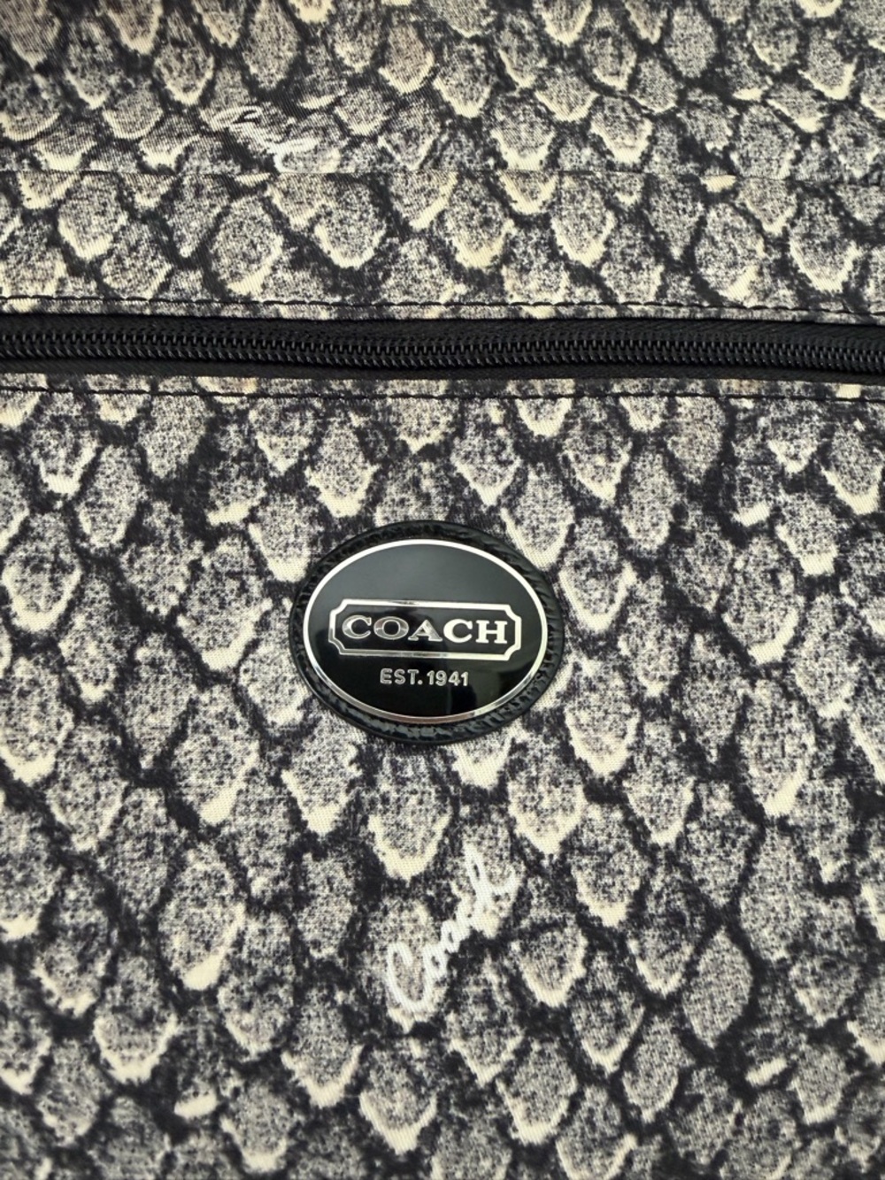 Coach Snake-Print Nylon Crossbody Bag - Picture 9 of 15